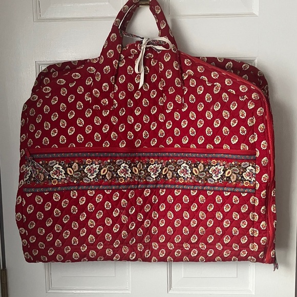 Vera Bradley Handbags - Vera Bradley garment bag EUC Red Leaf retired pattern 1997